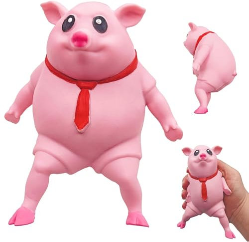 Anti Stress Schwein, Anti Aggressions Schwein, Kreatives Dekompressions Piggy, Squishy Squeeze Spielzeug, Stressspielzeug Schwein, Pig Fidget Toy, Anti Stress Spielzeug für Erwachsene und Kinder