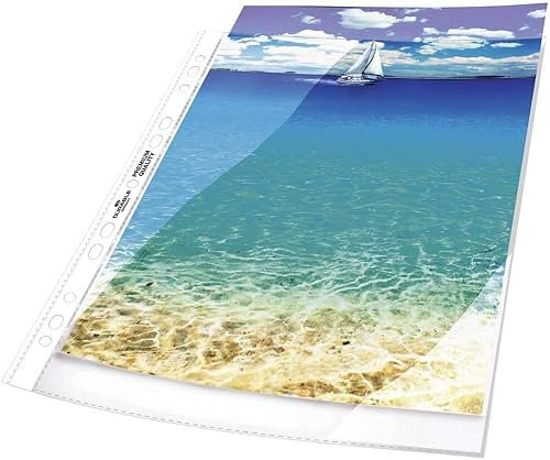 Durable Prospekthüllen (DIN A4 Business, 0,05 mm) Made in Germany, 40 Stück, glasklar, 267319 (500 Hüllen)