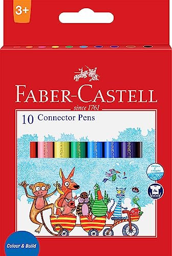 Faber-Castell Connector Pen Set - Pack of 10 (Assorted)