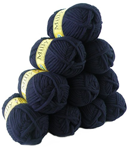 500g Filzwolle Milly Wolle zum Strickfilzen 100% Schurwolle, große Farbwahl, Farbe:39 dunkelblau