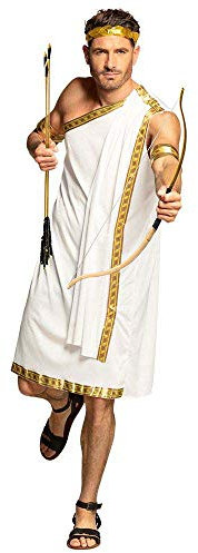 Boland 83808 - Kostüm für Erwachsene Eros, Größe M/L, Haarkranz, Toga und Armbänder, Kostüm-Set, Liebes-Engel, Karneval, Mottoparty