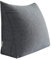 VERCART Rückenkissen für Bett Keilkissen Lesekissen Sofa, Moderne Sofakissen Groß Bettkissen Rückenlehne Gepolstert Kopfteil Wandkissen, Keilform Couch Kissen Leinen Anthrazit Grau 60cm