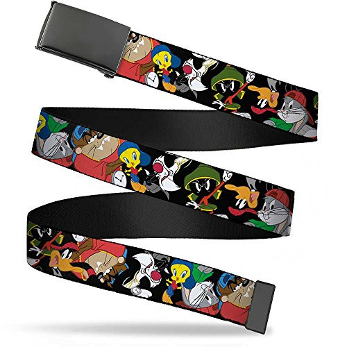 Buckle-Down Unisex Webgürtel Looney Tunes 3,2 cm Gürtel, Mehrfarbig, 1.25 Wide-Fits up to 42 Pant Size