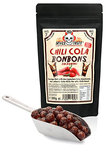 Chili Cola Bonbon - Cola Kugel- zuckerfrei- xtra scharf - 200g RED DEVILS TASTE