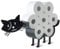 WRPS Design Toilettenpapier-Halter Black Cat Schwarze Katze