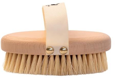 Eco Bath London Natural Sisal Massage Hand Brush - Dry Brushing Body Brush for Exfoliation and Improved Circulation, Natural Bristle Body Scrubber
