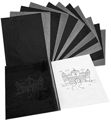 LuLyL 50 Stück Kohle-Transferpapier, Kohlepapier, Graphitpapier für Holz, Papier, Leinwand
