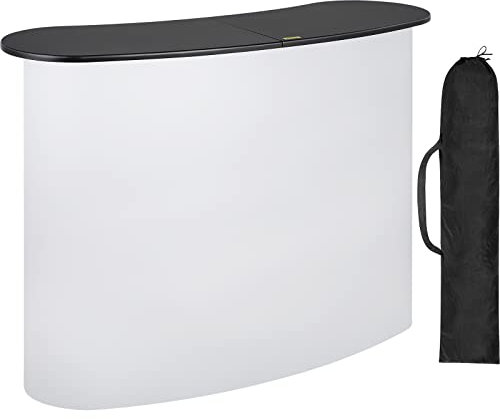 VEVOR Tavolino da Esposizione di Promozione 130 x 40 CM Espositore Commerciale Tavolo a Scomparsa Stand di Controsoffitto in Tessuto per Esposizione