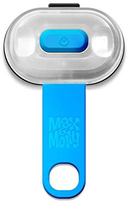 Max & Molly Matrix Ultra LED, Hundelicht für Hundegeschirr, Leine & Halsband, Hellblau, Wasserfest, USB Wiederaufladbar, Hundelampe LED, Hunde Leuchtanhänger für mehr Sicherheit bei Nacht