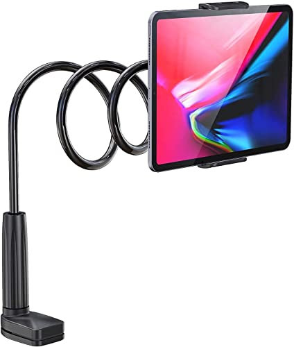 WixGear Tablet Holder Mount, Gooseneck Tablet Stand, Tablet Holder for Table Top, Holder for Bed Couch Stand, Compatible with iPads Nintendo Switch, Samsung Galaxy Tablets, Amazon Fire HD and More