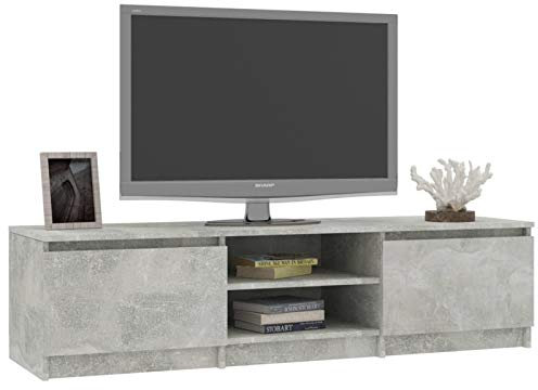 Tidyard Mobile TV Armadio TV Tavolino Porta TV in Truciolato con 2 Ante e 2 Scomparti Aperti per Soggiorno Camera da Letto Ufficio 140x40x35,5 cm Disponibile in Tanti Colori Diversi