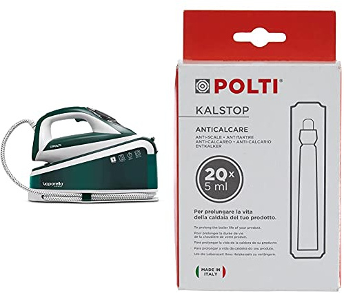 Polti PLEU0245 Vaporella Express VE30.20 Plancha generadora de vapor de altas prestaciones, bomba de hasta 8 bar + Kalstop Anticalcáreo para aparatos con caldera, no tóxico