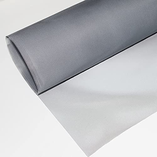 BBGS Schermo Finestra Finestre con Zanzariera, 10 M Maglia dello Schermo in Fibra di Vetro Schermi per Finestre Regolabili Zanzariera Fai da Te per Porte Finestre, Schermi del Patio, Grigio/Bianco