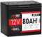 LANGZEIT Akku 12V 80Ah Gel Blei-Akku Profi Blei-Batterie Solar Boot Elektromobil Rollstuhl ersetzt 75Ah 70Ah