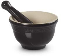 Le Creuset Mörser aus Steinzeug, 360 g, 300 ml, Schwarz glänzend, 81209301400003