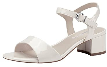 Tamaris Femme 1-1-28249-20 Sandale, Ivory Patent, 38 EU