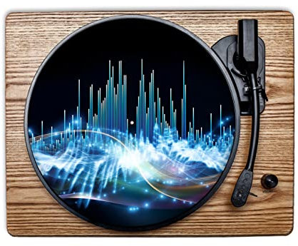 Tappetino per giradischi in gommaWaves Of Sound – Tappetino per grammofono 30,5 cm (12)