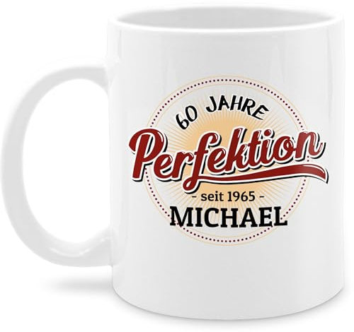 Tasse Tassen 325ml - 60. Geburtstag - 60 Jahre Perfektion - seit 1965-325 ml - Weiß - geschenke mann 60.geburtstag zum sechzigern haferl spruch personalisierte 60ster sechzig kaffeetassen frauen