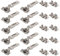 10 x siwitec Blum CLIP top BLUMOTION 110° Scharnier zum Anschrauben mit Feder, Softclose, vernickelt, Eckanschlag, inkl. Exzenter-Kreuzmontageplatten