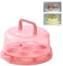 Copertura Porta Torta, Porta Torta Porta Torta Porta Torta Porta Cupcake Contenitore Rotondo per Torta per il Trasporto (Rosa)