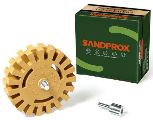 SANDPROX 1 Pack Decal Remover Wheel 4 Inch Vinyl Tapes and Graphics Rubber Eraser Wheel for Drill Removes Car Decal Sticker