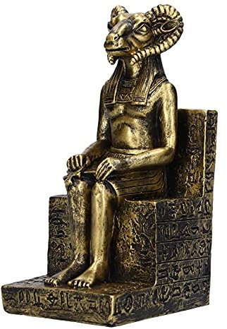 Ägyptische Götter Figur Schaf Statue Skulptur Harz Ornament Vintage Exquisite Retro Dekoration Polymer Material Modellierungswerkzeuge (Goldenes Schaf (SCS-V077-A1))