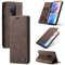 FERLAN Wallet Serie Handyhülle für OnePlus 8 Pro Hülle,Leder Klappbar Flip Case Cover 360 Stoßfeste Case für OnePlus 8 Pro,Kaffee