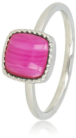 My Bendel - Kleiner Siegelring mit Rose Stripe Achat Edelstein- Stylischer Ringe für Damen mit echtem Edelstein - Bleibt schön und Verfärbt nicht - Stapeln Ringe - mit Luxuriösen Geschenkverpackung