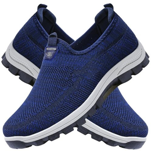 Aocase Scarpa Uomo per Fascite Plantare Scarpe Uomo Pianta Larga Confortevole Sneakers Casual all'Aperto Scarpe da Lavoro Leggere all'aperto,Blu,42/260mm