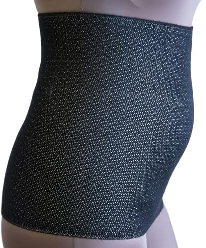 BODYPERFECT Wolle Rückenwärmer, Wärmegürtel für Damen und Herren, Nierengurt, Nierenwärmer, Thermo Gurt Made in Italy (Schwarz, XXXL)