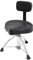 LUNICASHA Sgabello regolabile per batteria con schienale, sgabello per batteria regolabile in altezza, sgabello pieghevole, girevole a 360°, capacità massima 264,55 lbs, 2D-000100