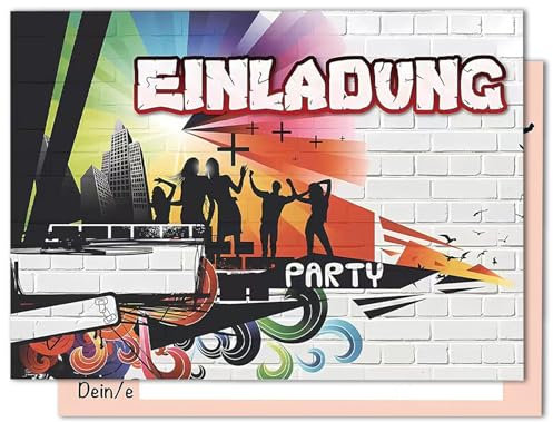 Hierein 12x Jugendweihe Einladungskarten, Tanzende Einladungskarten Jugendweihe Junge, Coole Einladungskarten zur Jugendweihe für Jungen Mädchen Jedes Alter, Einladung Jugendweihe