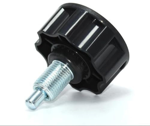 Oniissy Heimtrainer Fitness Fahrrad Zugstift Federknopf Verriegelungsstift Schraube M 18, Zugstift Federknauf Ersatzteile für Home Fitness Höhenverstellung Schrauben Ausrüstung schwarz (M18)