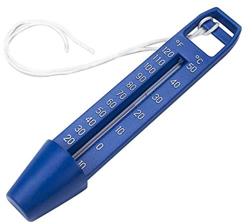 Dorccsi Schwimmbad-Thermometer, schwimmend, skaliert, tragbar, 0–50 ℃, Temperaturmessgerät, wasserdichtes Messgerät mit Trageband für Pools, Spa, Aquarium, Teich, Pool-Thermometer, schwimmendes Bad