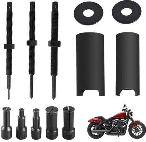 AmoreTempo 12-Teiliger Innenlager Abzieher Set 9-23mm Motorrad Lagerabzieher Innen Set mit 5 Größen offene Clips Radlager Abzieher Werkzeug für Motorradräder Fahrradlager Getriebelager & Pumpenlager