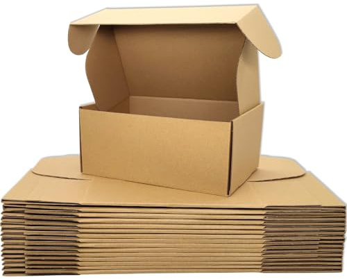 Cenoid Kleine Versandkartons 230x150x100 mm Braun Maxibrief Warensendung Karton Versandboxen Verpackungskartons Pakete für Versand (25 Stück)