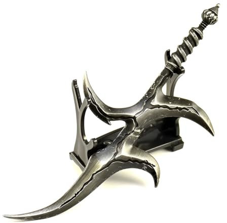 haobook Réplica de daga de asesino Black Knife, coleccionable DLC de Elden Ring, de metal tallado con grietas (edición Night of Black Knives)