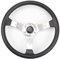 Universal Rennlenkrad,Drifting-Lenkrad, Sport-Lenkrad Golf Modified Racing Lenkrad 14 Zoll 320 mm Aluminium(Silver)