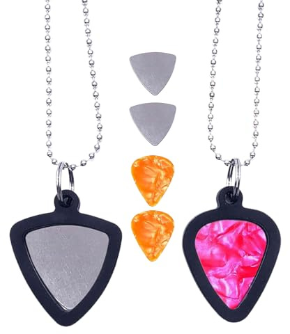 Gitarrenplektrum-Halter, Halskette für Damen, tragbare Gitarrenplektren, tragbares Ukulelen-Spielzubehör für Bühnenauftritte, Musikerbedarf