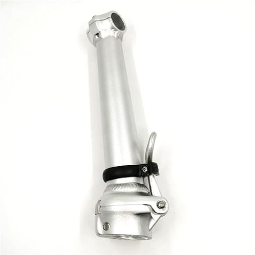 YUCHUANGYE Fahrrad Vorbau Klappradstiel 25.4mm-Lenker 28,6 mm-Gabel 21,5 cm Doppelmutter Fixieren nach innen, faltenden Stammrohr schwarz/Silber(21.5cm Silver)