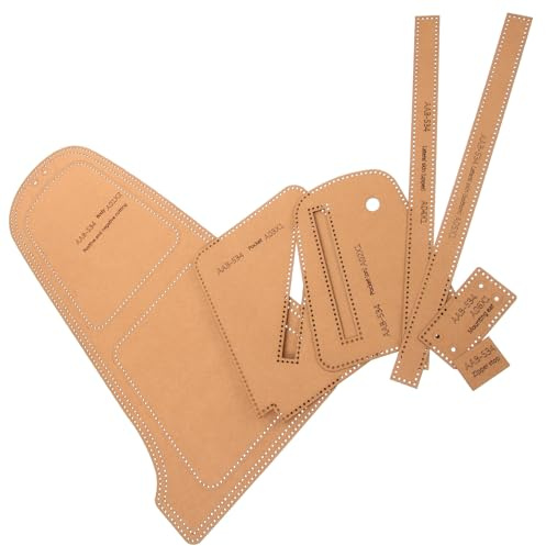 FIXOSHEE 1 Satz Schnittmuster Vorlage für Leder Brusttaschen aus Kraftkarton 7 Stück Selbstgemacht Schablonen für Herren Lederhandwerk Präzise Muster für Handgefertigte Umhängetaschen