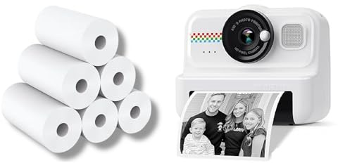 20 Rolls, Compatible Replacement Instant Print Paper Rolls for Kids HiMont Instant Cameras, 57x25mm, BPA-Free, 20 Rolls