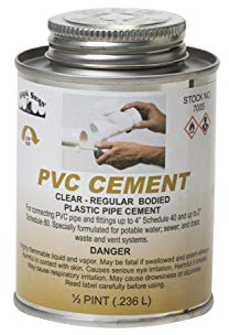 Black Swan 07005 PVC Cement, Clear, 8oz, Regular Bodied, Fast Set, High Strength PVC Pipe Glue
