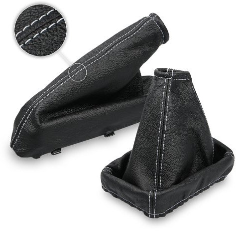Tuning Hero 5901685861335 Set Schaltmanschette und Handbremsmanschette ohne Rahmenzubehör Schwarz