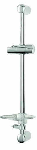 Triton Showers Adjustable Riser Rail, Shower Slider Rail, Shower Pole Holder, Aaron, White, Easy to Fit