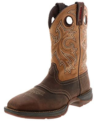 Durango Steel Toe Waterproof Western Boot, Brown And Tan, Size 10(M)