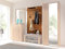 möbelando Garderobenpaneel Paneel Wandgarderobe Flurgarderobe Garderobe Nature Plus I