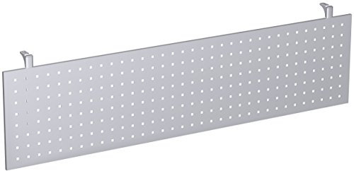 Gera Möbel 4 Fuß Flex Knieraumblende, Tischzubehör, Metall, Silber, 180 x 6.5 x 40 cm