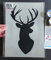 Tête de Cerf Silhouette Pochoir Décoration murale d'intérieur décore & peinture murs Tissu & MEUBLES réutilisable IDEAL Stencils Ltd - semi transparent pochoir, XXL/54X94CM
