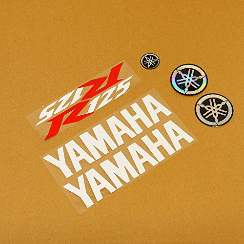 7er-Set Aufkleber für YZF-R125 08-17 Weiß/Rot/Weiß